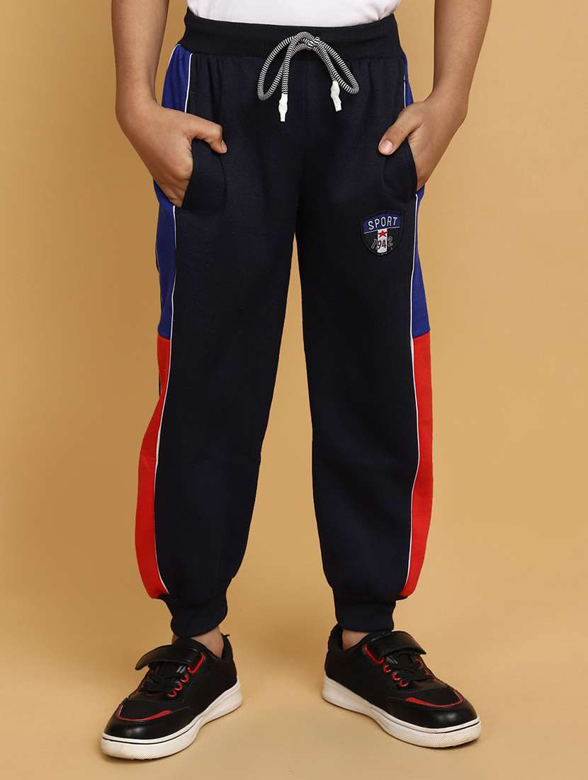 boys mid rise cotton track pant