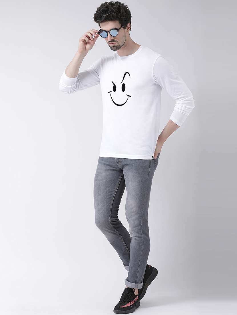 men round neck front print t-shirt - 20687088 - Standard Image - 3