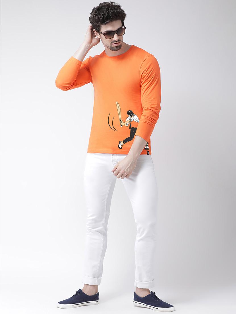 men round neck placement print t-shirt - 20687094 - Standard Image - 3