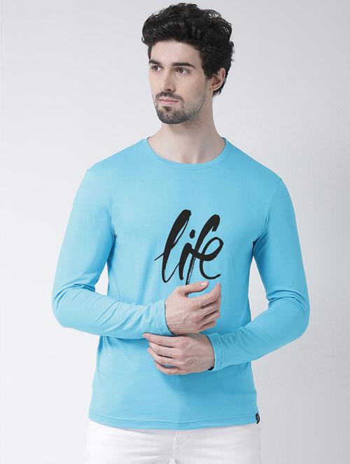 men round neck chest print t-shirt - 20687097 -  Standard Image - 0