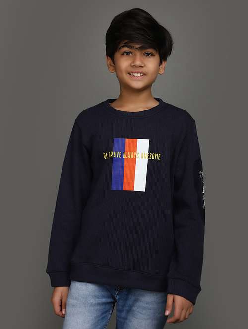 boy graphic print long sleeves sweater - 20687105 -  Standard Image - 0