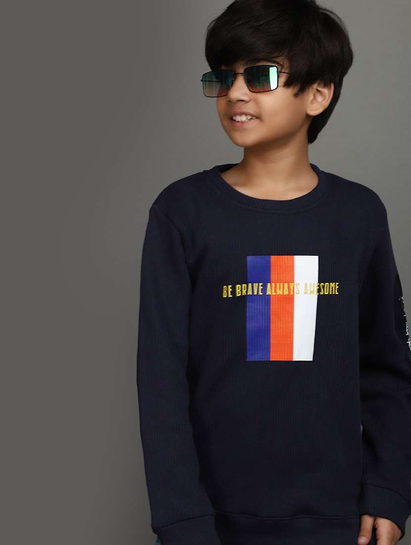 boy graphic print long sleeves sweater - 20687105 -  Standard Image - 3