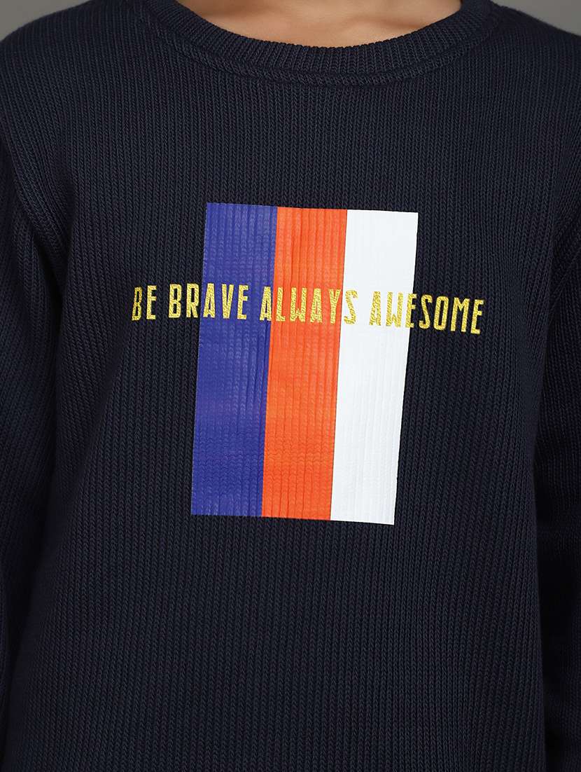 boy graphic print long sleeves sweater - 20687105 -  Standard Image - 5