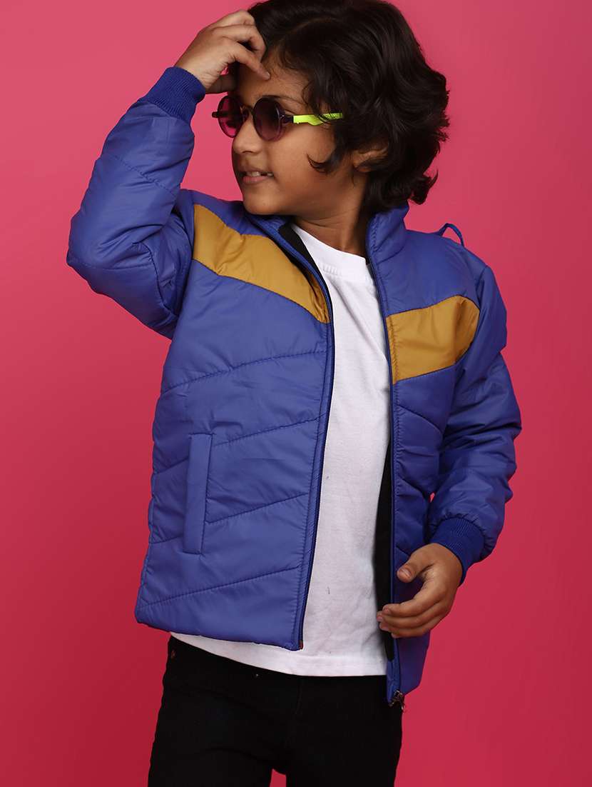 boys long sleeved color block quilted jacket - 20687202 -  Standard Image - 3