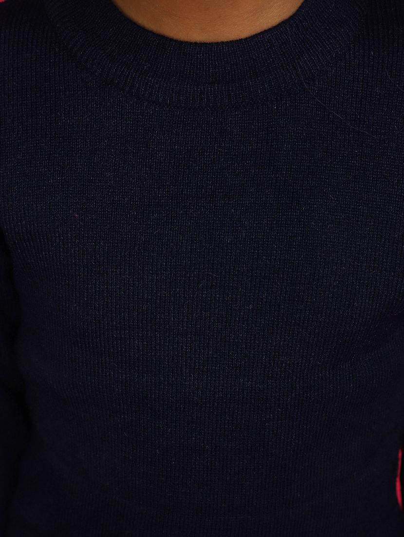 girls long sleeved solid regular sweater - 20687259 - Standard Image - 5