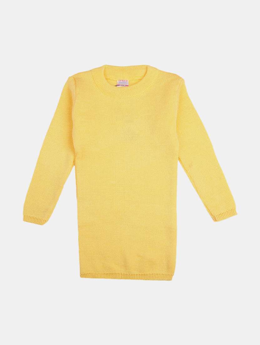 girls long sleeved solid regular sweater - 20687278 -  Zoom Image - 0