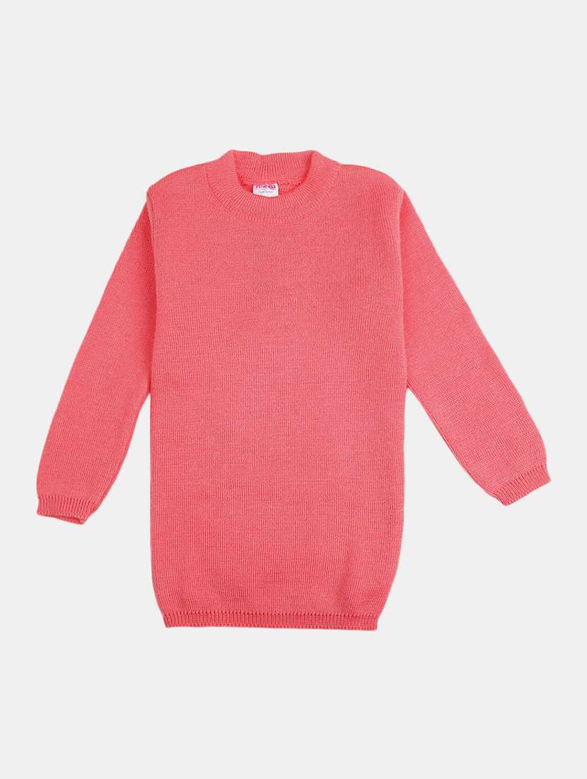 girls long sleeved solid regular sweater - 20687279 -  Zoom Image - 0