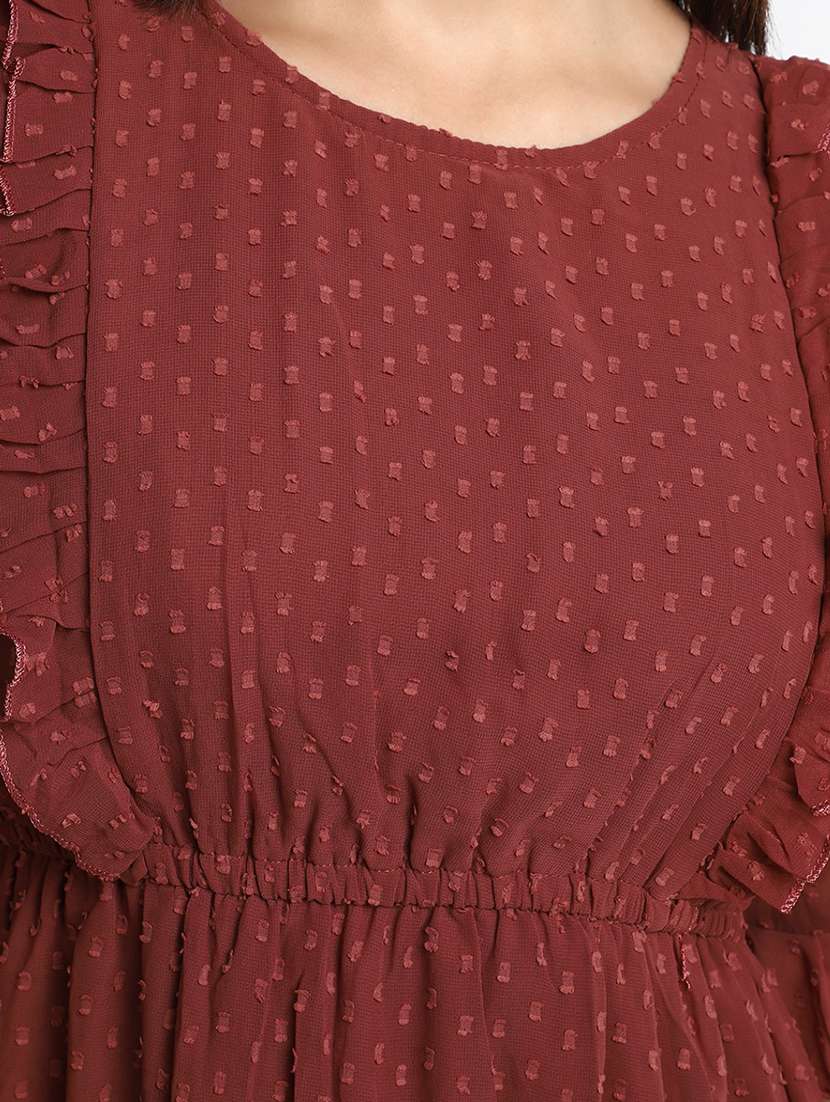 women round neck a-line dress - 20687374 -  Standard Image - 5