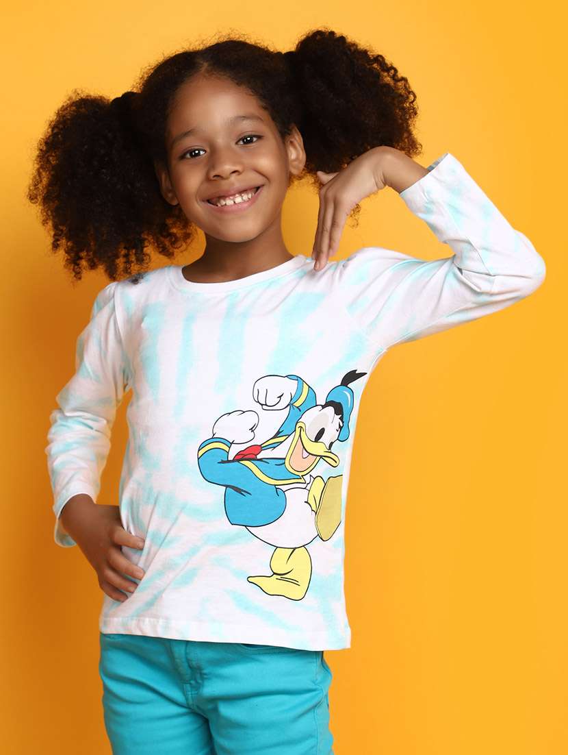 white graphic print round neck tees - 20687449 -  Zoom Image - 0