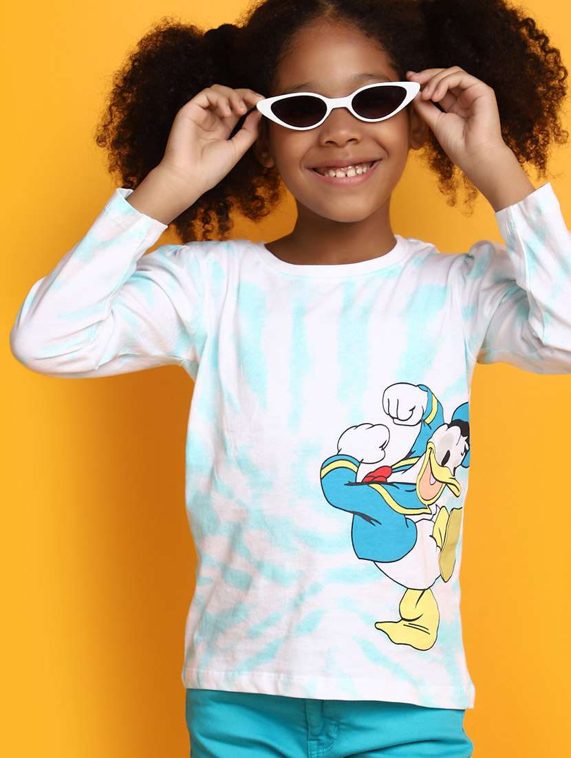 white graphic print round neck tees - 20687449 -  Standard Image - 3