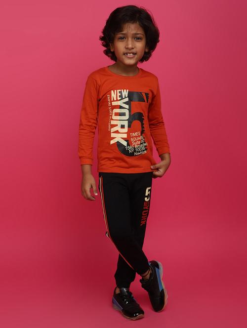 rust boys printed twin sets - 20687502 - Standard Image - 0