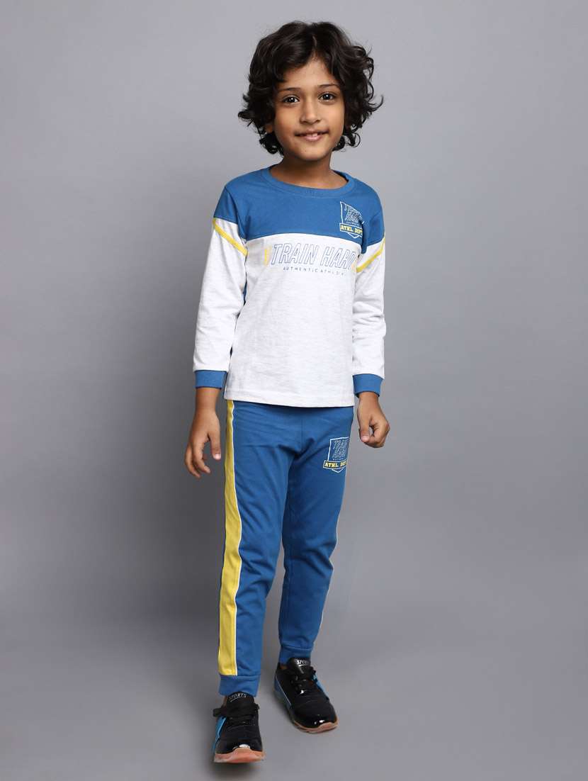 boys color block twin sets 