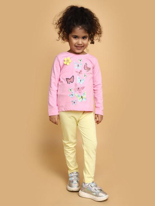 girls cotton full lenght twin set - 20687578 - Standard Image - 0