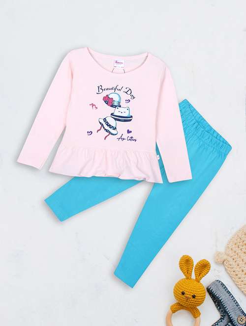 girls quirky full lenght twin set - 20687588 - Standard Image - 0