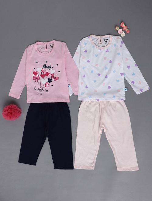 kids pack of 2 full lenght twin set - 20687619 - Standard Image - 0