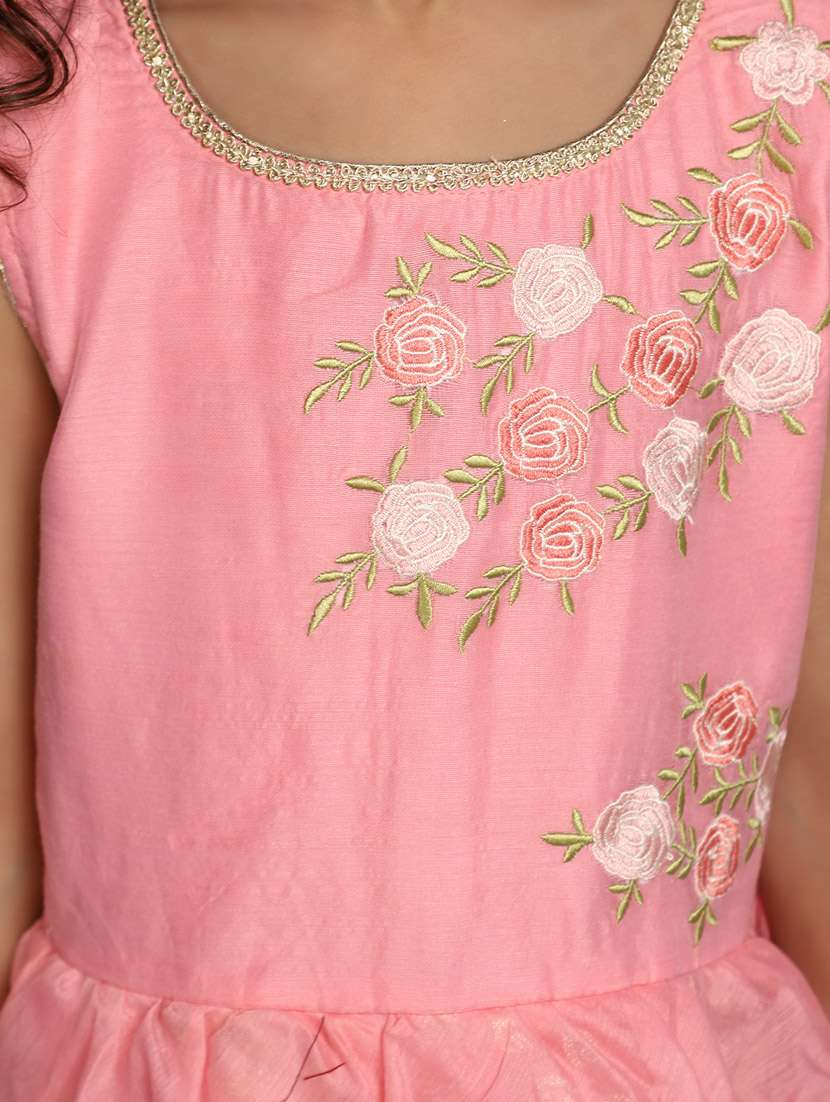 pink round neck neck party gown - 20687931 -  Standard Image - 5