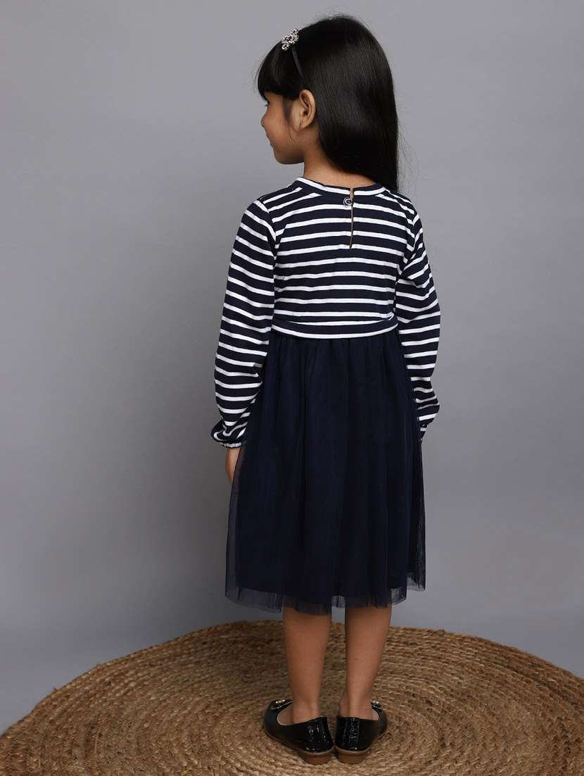 girls round neck long sleeves frock - 20687938 -  Standard Image - 3