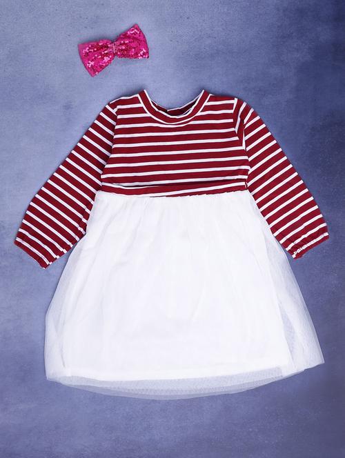 girls round neck long sleeves frock - 20687939 - Standard Image - 0