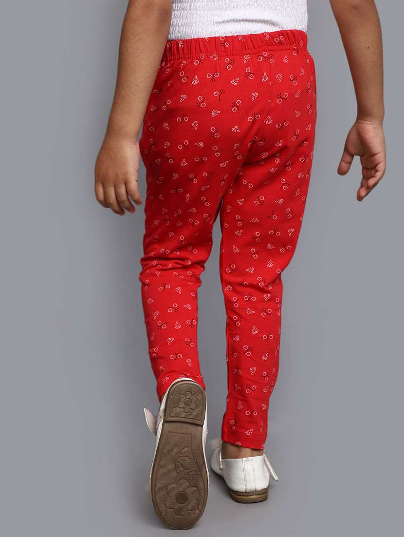 red florals printed legging - 20687961 -  Standard Image - 3