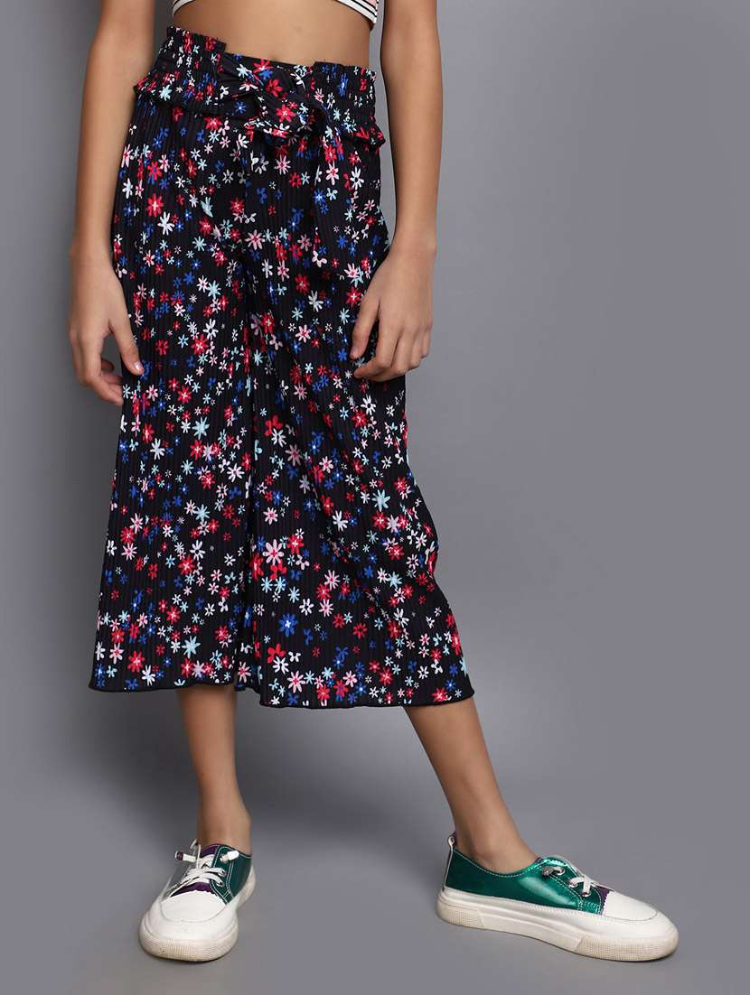 black floral printed palazzo