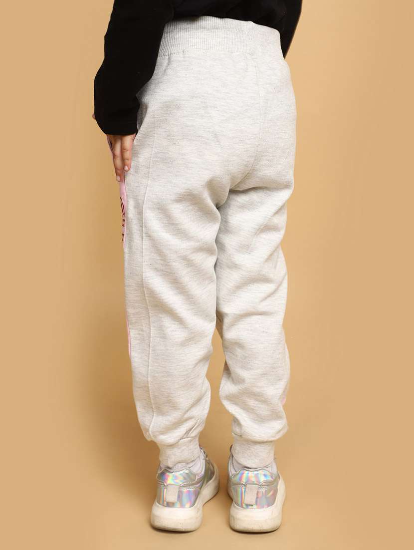 girls mid rise placement printed track pant - 20688025 -  Standard Image - 3