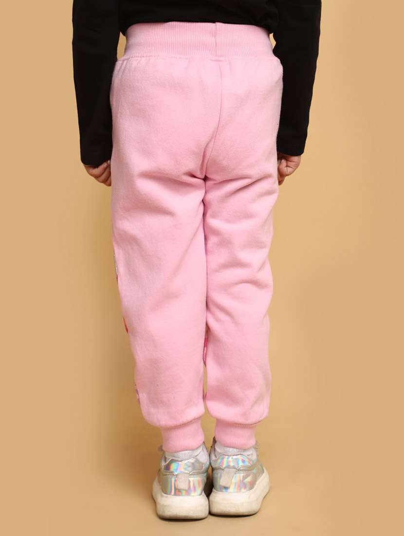 girls mid rise placement printed track pant - 20688028 -  Standard Image - 3