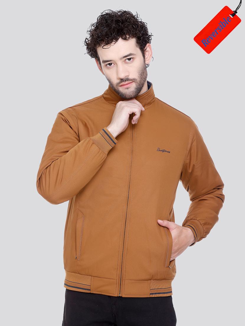 men solid long sleeve reversible jacket - 20688088 -  Zoom Image - 0