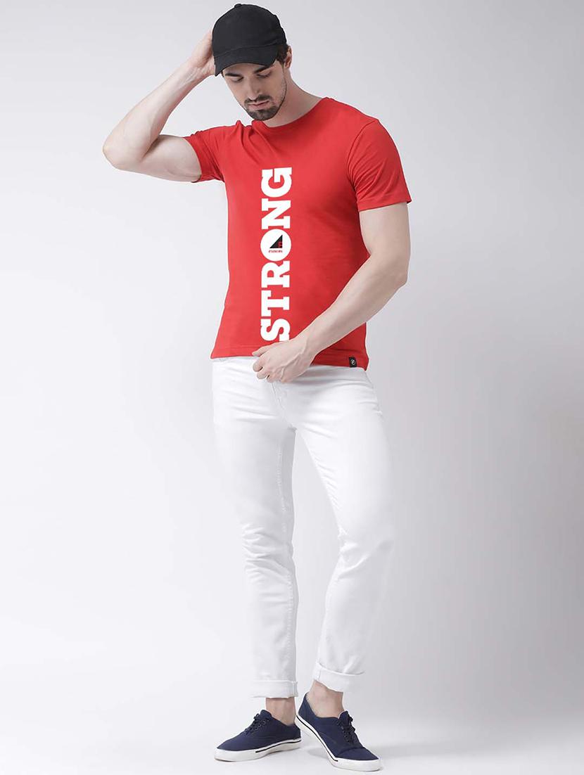 men round neck front print t-shirt - 20688121 - Standard Image - 3