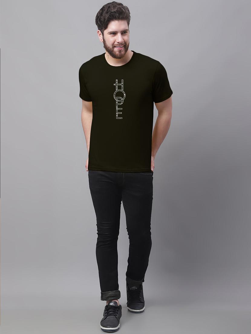 men round neck front print t-shirt - 20688132 - Standard Image - 3
