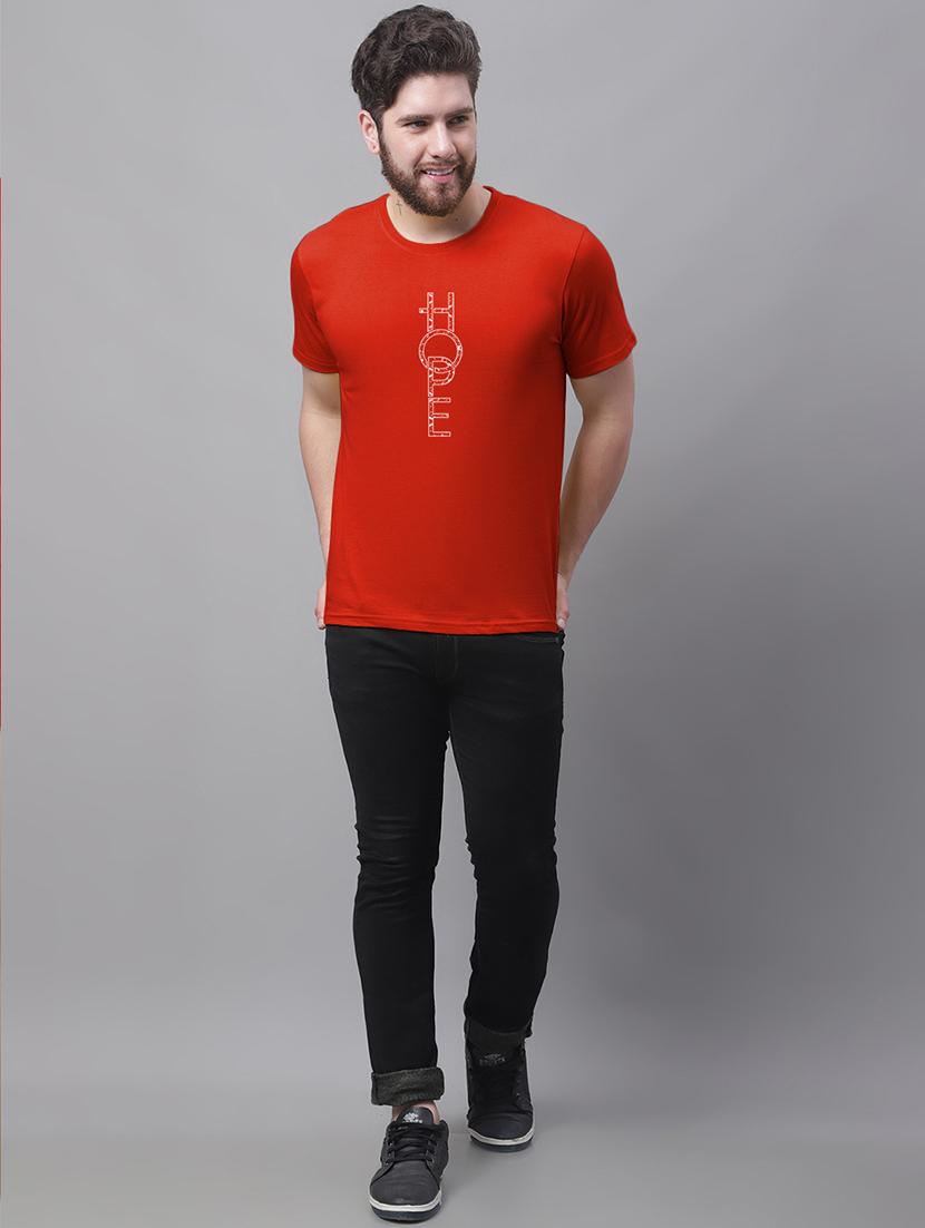 men round neck front print t-shirt - 20688133 - Standard Image - 3