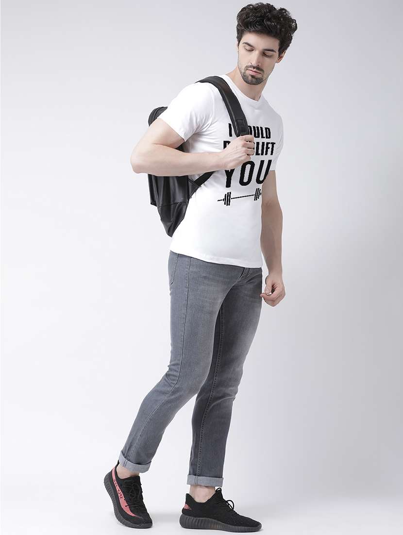 men round neck front print t-shirt - 20688137 - Standard Image - 3
