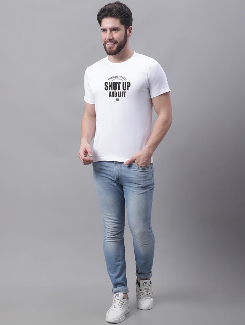 men round neck chest print t-shirt - 20688139 - Standard Image - 3