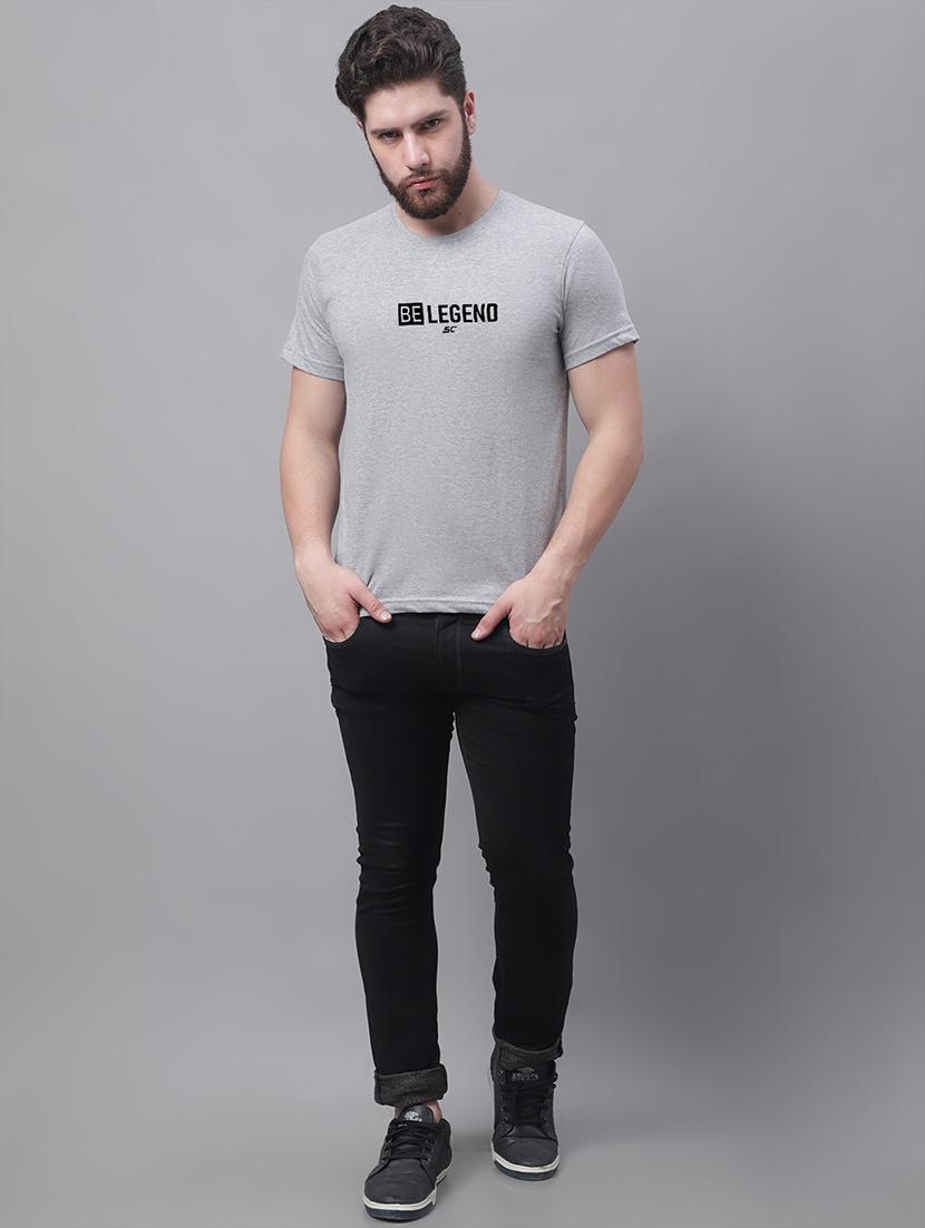 men round neck chest print t-shirt - 20688174 - Standard Image - 3