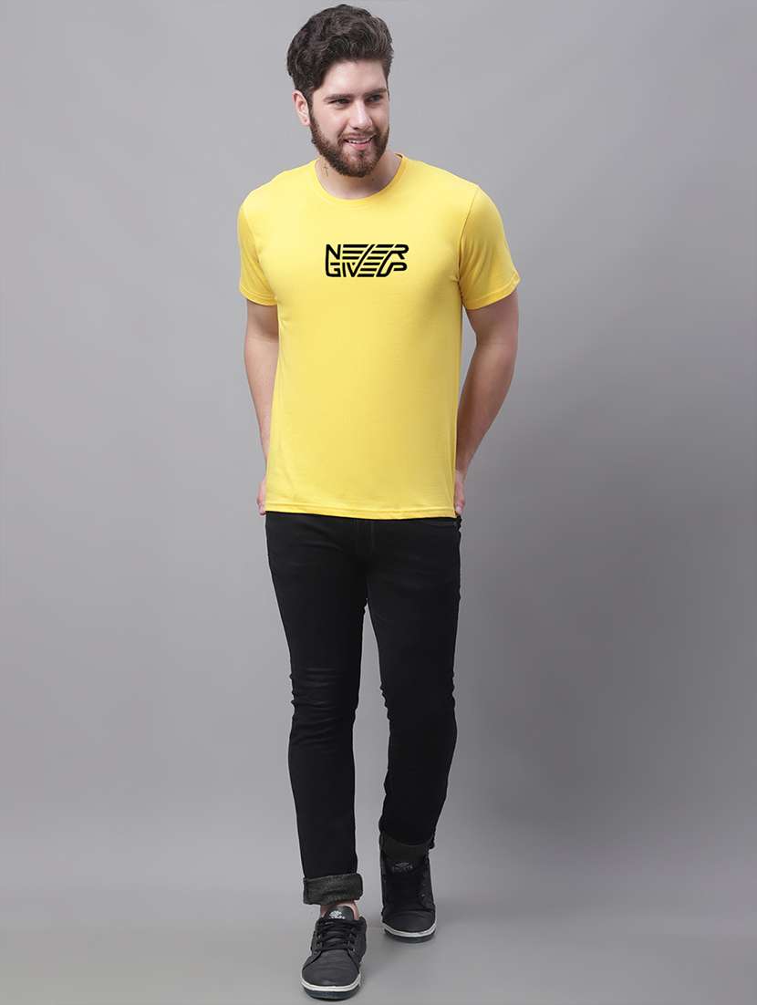 men round neck chest print t-shirt - 20688195 - Standard Image - 3