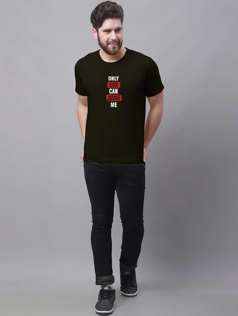 men round neck front print t-shirt - 20688197 - Standard Image - 3