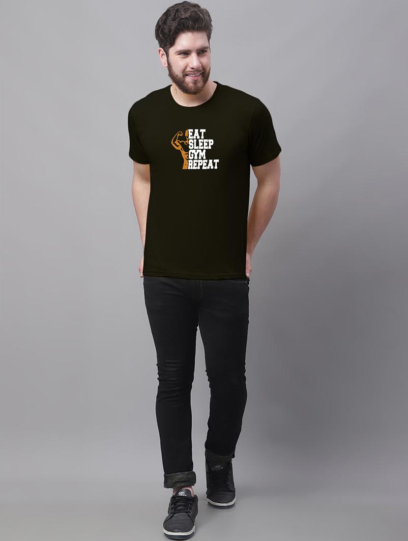 men round neck front print t-shirt - 20688199 - Standard Image - 3