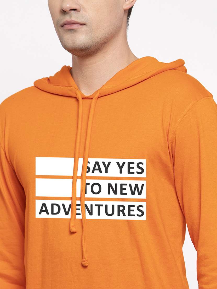 orange cotton chest print sweatshirt - 20688439 - Standard Image - 5