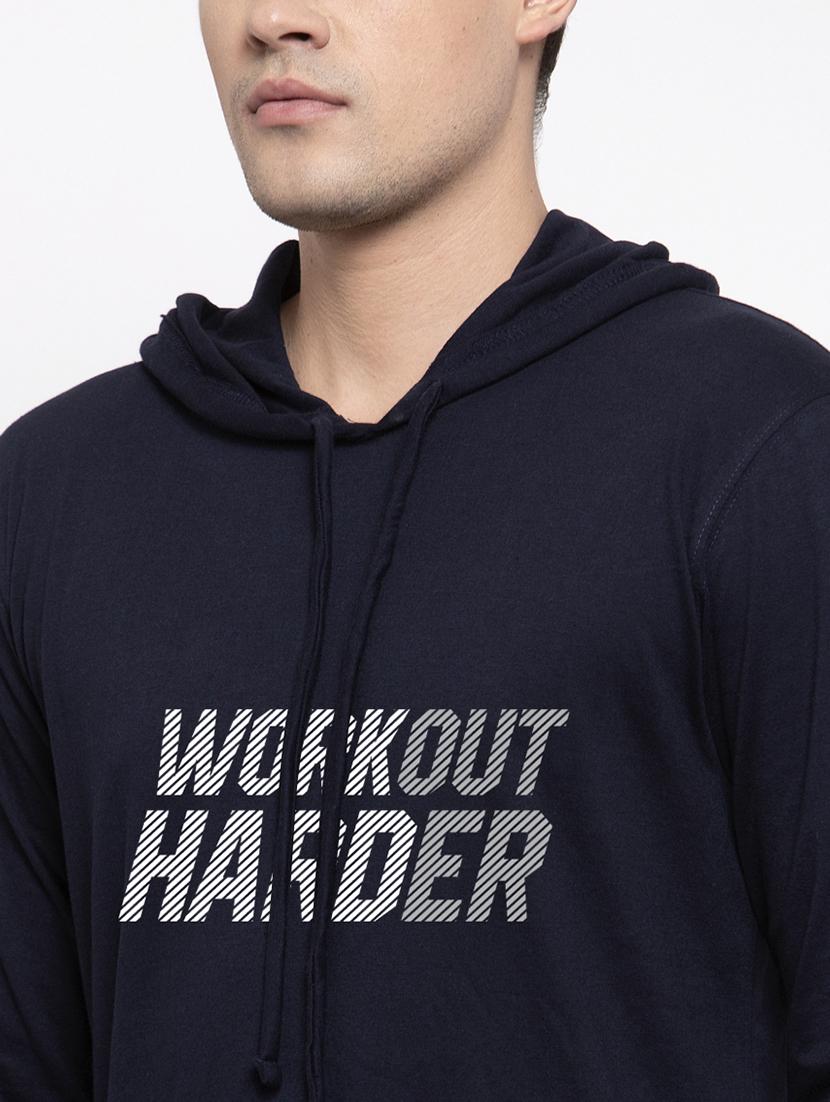 navy blue cotton chest print sweatshirt - 20688447 - Standard Image - 5