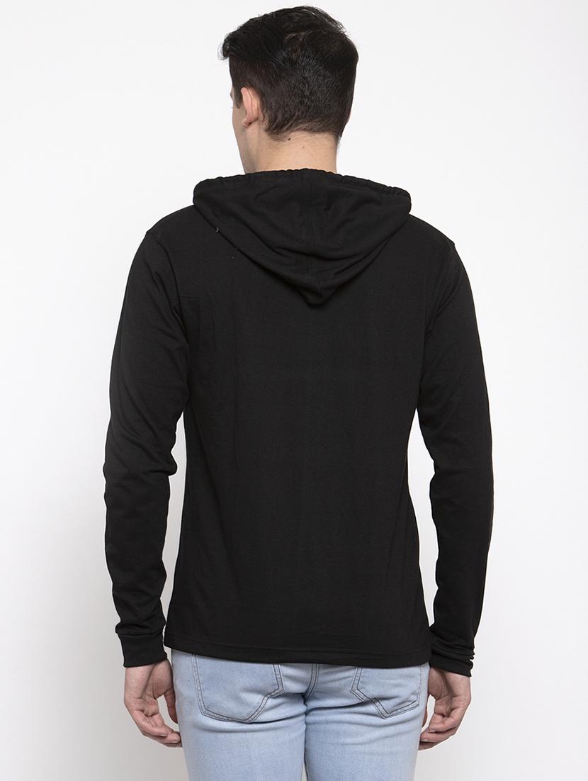 black cotton chest print sweatshirt - 20688448 - Standard Image - 3