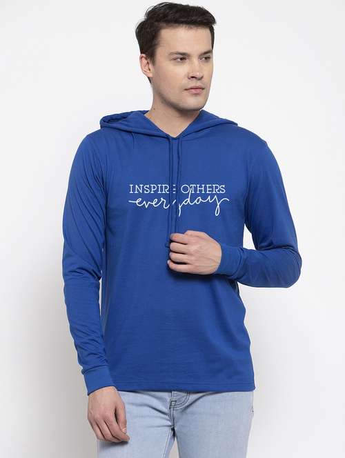 blue cotton chest print sweatshirt - 20688450 -  Standard Image - 0