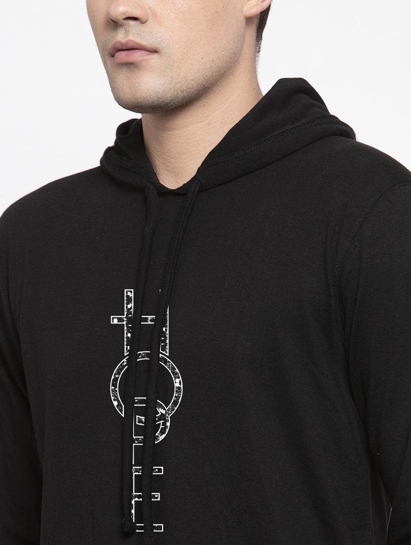black cotton chest print sweatshirt - 20688457 - Standard Image - 5
