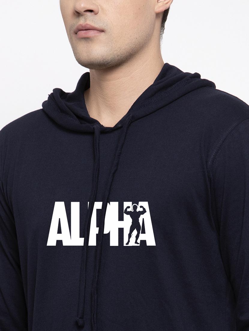 navy blue cotton chest print sweatshirt - 20688459 - Standard Image - 5