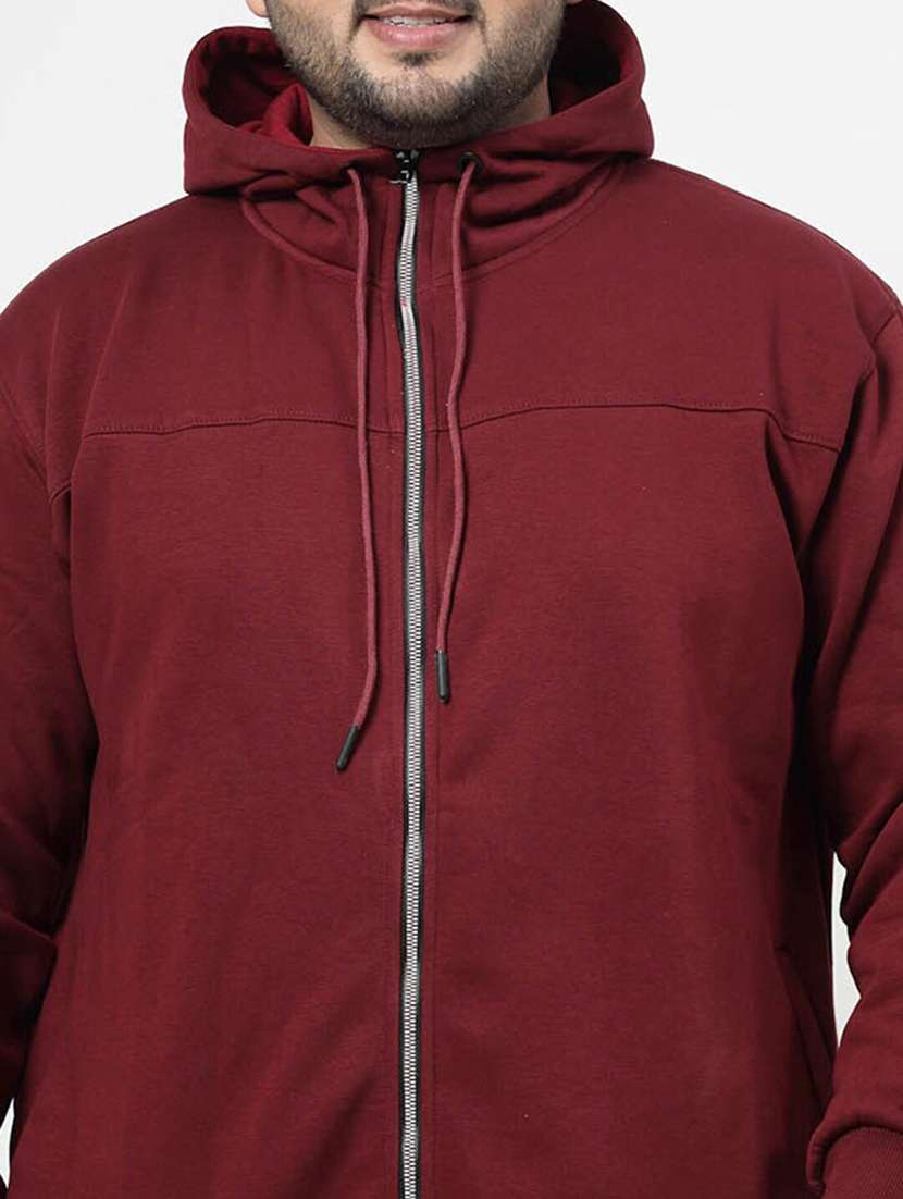 maroon cotton placement print sweatshirt - 20688809 -  Standard Image - 5