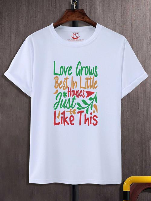 unisex typographic printed t-shirt - 20688843 -  Standard Image - 0