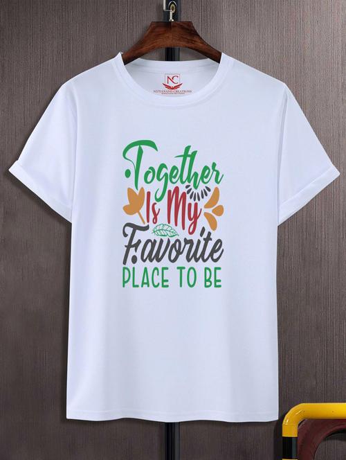 unisex typographic printed t-shirt - 20688861 -  Standard Image - 0