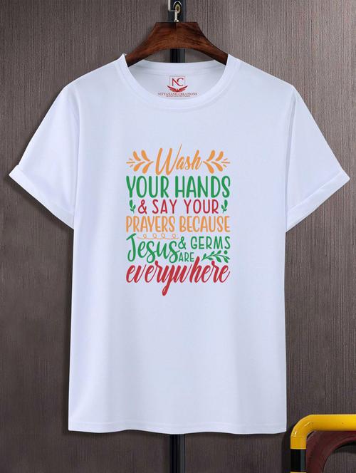 unisex typographic printed t-shirt - 20688862 -  Standard Image - 0