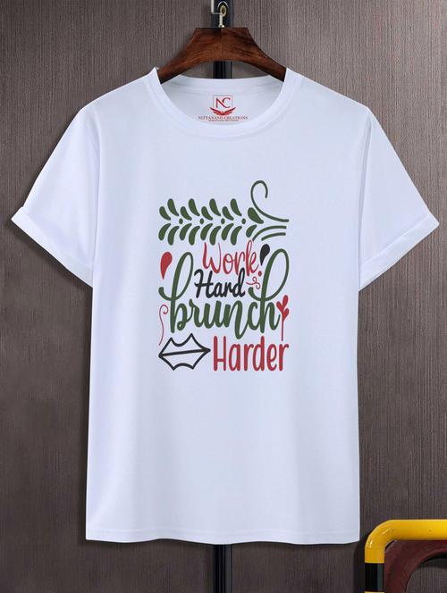 unisex typographic printed t-shirt - 20688866 - Standard Image - 0