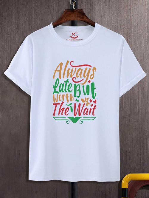 unisex typographic printed t-shirt - 20688870 -  Standard Image - 0