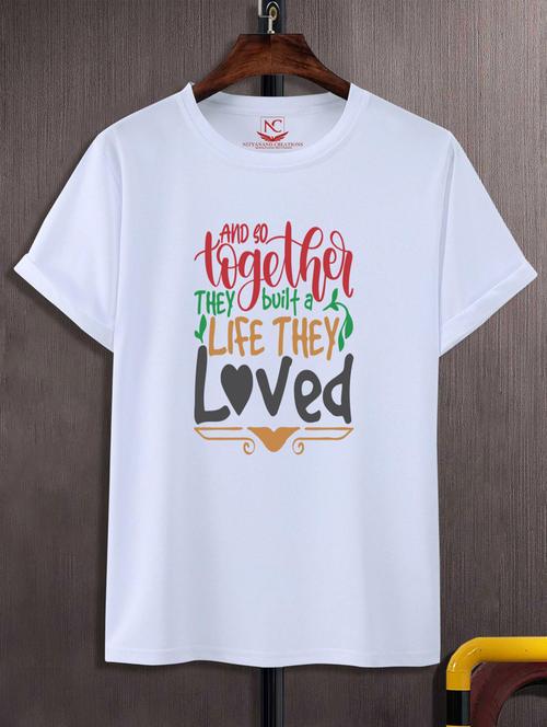 unisex typographic printed t-shirt - 20688873 -  Standard Image - 0