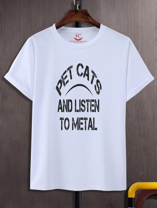 unisex typographic printed t-shirt - 20689014 - Standard Image - 0